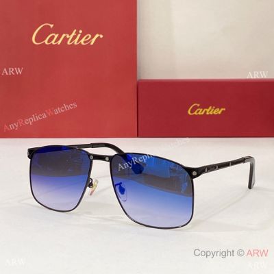 Cartier Santos de Replica Sunglasses ct0322s Blue Black Glasses